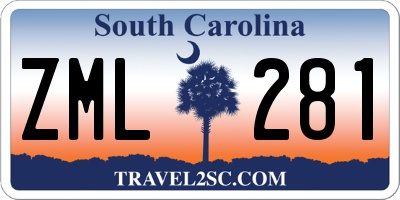 SC license plate ZML281