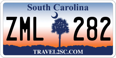 SC license plate ZML282
