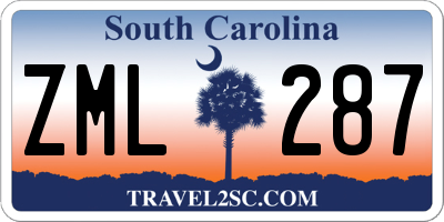 SC license plate ZML287