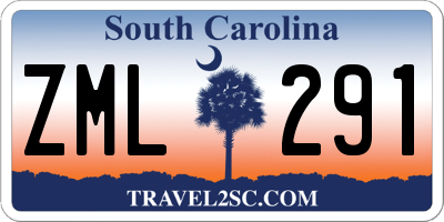 SC license plate ZML291