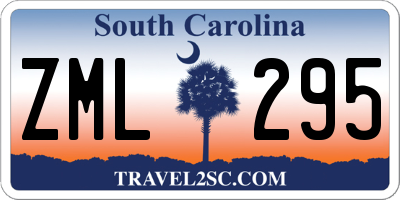 SC license plate ZML295
