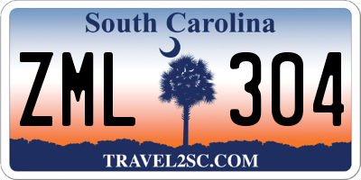 SC license plate ZML304