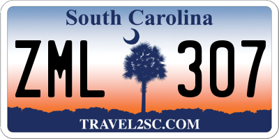 SC license plate ZML307