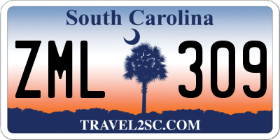 SC license plate ZML309