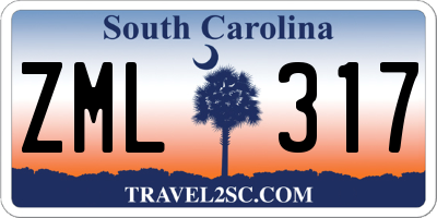 SC license plate ZML317