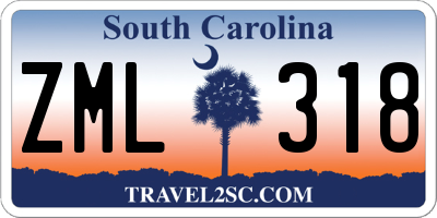 SC license plate ZML318