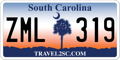 SC license plate ZML319