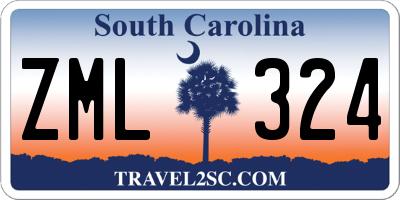 SC license plate ZML324