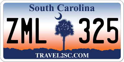 SC license plate ZML325