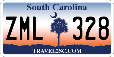 SC license plate ZML328
