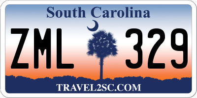 SC license plate ZML329