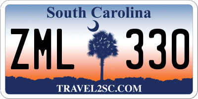 SC license plate ZML330