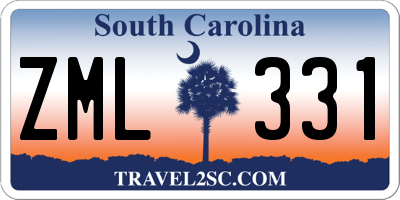 SC license plate ZML331