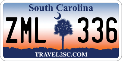 SC license plate ZML336