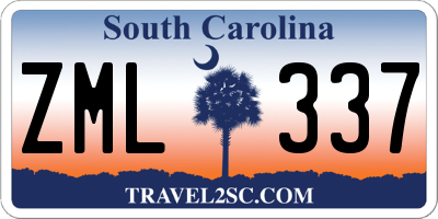 SC license plate ZML337
