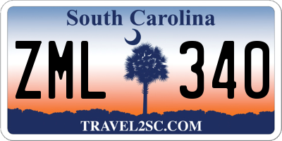 SC license plate ZML340