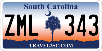 SC license plate ZML343