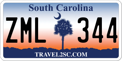 SC license plate ZML344
