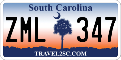SC license plate ZML347