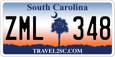 SC license plate ZML348