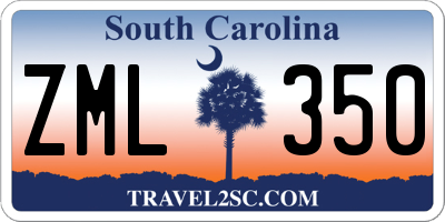SC license plate ZML350