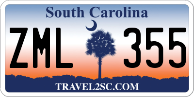 SC license plate ZML355