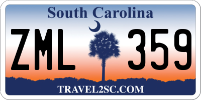 SC license plate ZML359