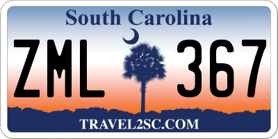 SC license plate ZML367