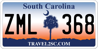 SC license plate ZML368