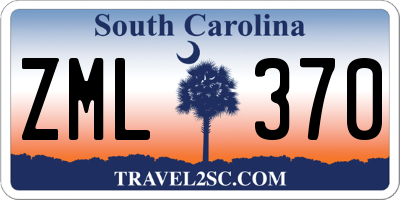 SC license plate ZML370