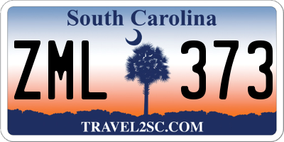 SC license plate ZML373