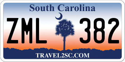 SC license plate ZML382