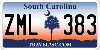 SC license plate ZML383