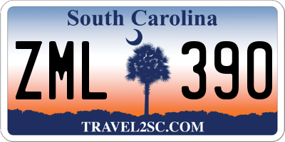 SC license plate ZML390