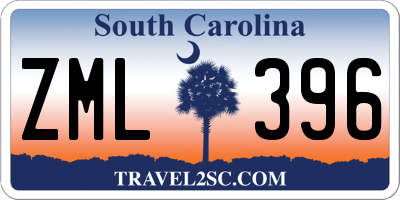 SC license plate ZML396