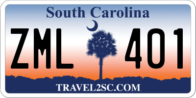 SC license plate ZML401