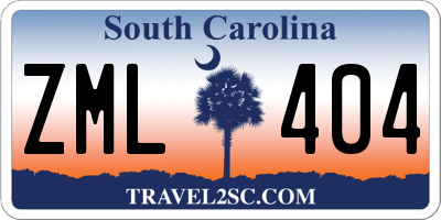 SC license plate ZML404
