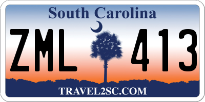 SC license plate ZML413