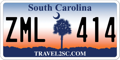 SC license plate ZML414