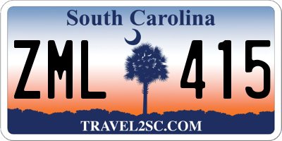 SC license plate ZML415