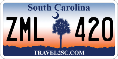 SC license plate ZML420
