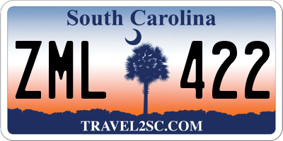 SC license plate ZML422