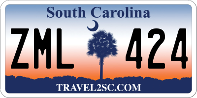 SC license plate ZML424