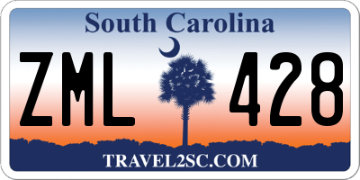 SC license plate ZML428