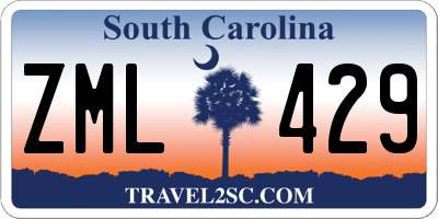 SC license plate ZML429
