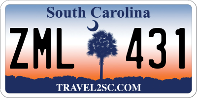 SC license plate ZML431