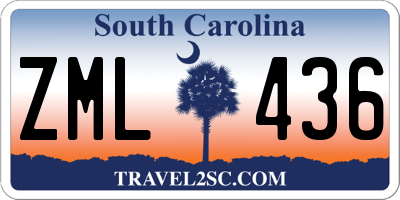 SC license plate ZML436