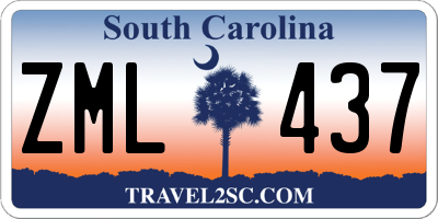 SC license plate ZML437