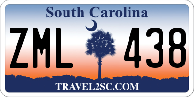 SC license plate ZML438