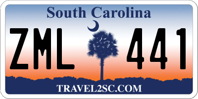 SC license plate ZML441